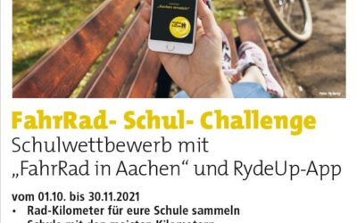 Schulwettbewerb mit „FahrRad in Aachen“ und RydeUp-App